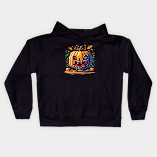 Vintage Halloween Pumpkin 2023. Halloween 2023 Kids Hoodie